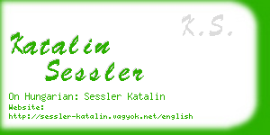 katalin sessler business card